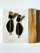 Load image into Gallery viewer, Sloane | Black &amp; Wood Earrings | Signature Collection
