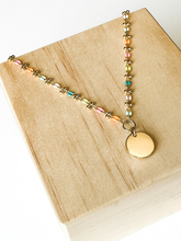 Load image into Gallery viewer, Aves | Neon Pastel | Gold-filled Enamel Chain Link Necklace | A+B LUXE
