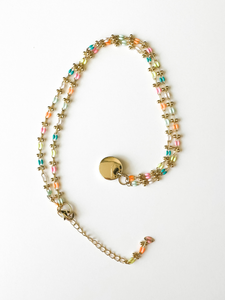 Aves | Neon Pastel | Gold-filled Enamel Chain Link Necklace | A+B LUXE