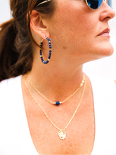Load image into Gallery viewer, Clarke | Blue Lapis | Gold-filled Paperclip Chain Necklace | A+B LUXE
