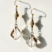 Load image into Gallery viewer, Drop Crystal | Gold Filled Stardust and Crystal Earrings | AB Luxe Edit
