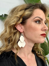 Load image into Gallery viewer, Valentina | Meringue &amp; Leopard | Polymer Clay Triple Drop Chandelier Earrings | Signature Collection
